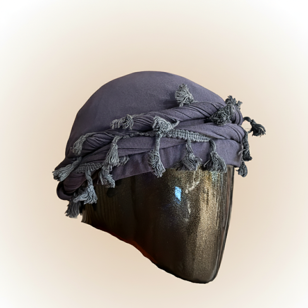 Satin lined Turban with Tassels